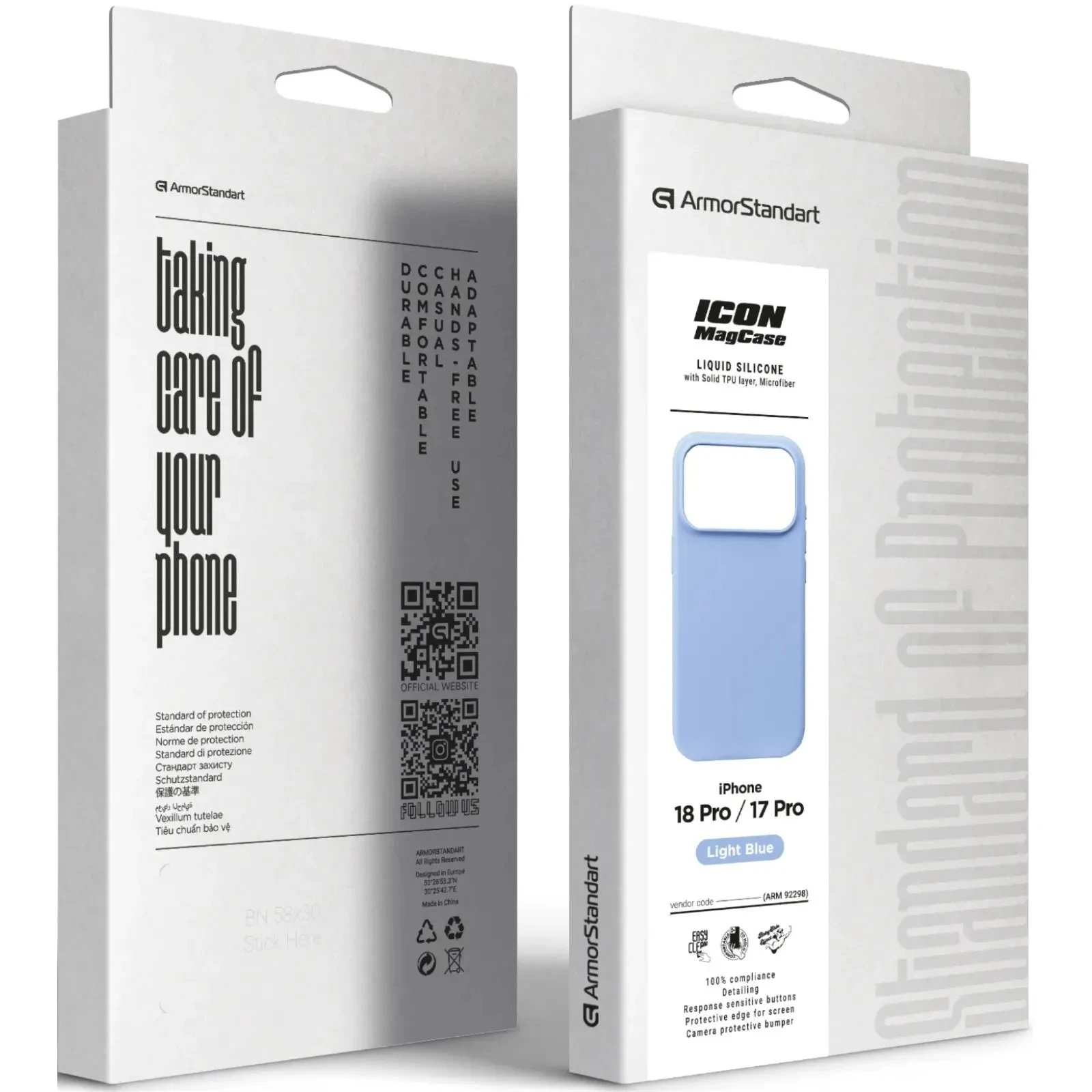 Чохол до мобільного телефона Armorstandart ICON2 MagCase Apple iPhone 18 Pro / 17 Pro Light Blue (ARM92298) (UA) Тип чохла для телефону: