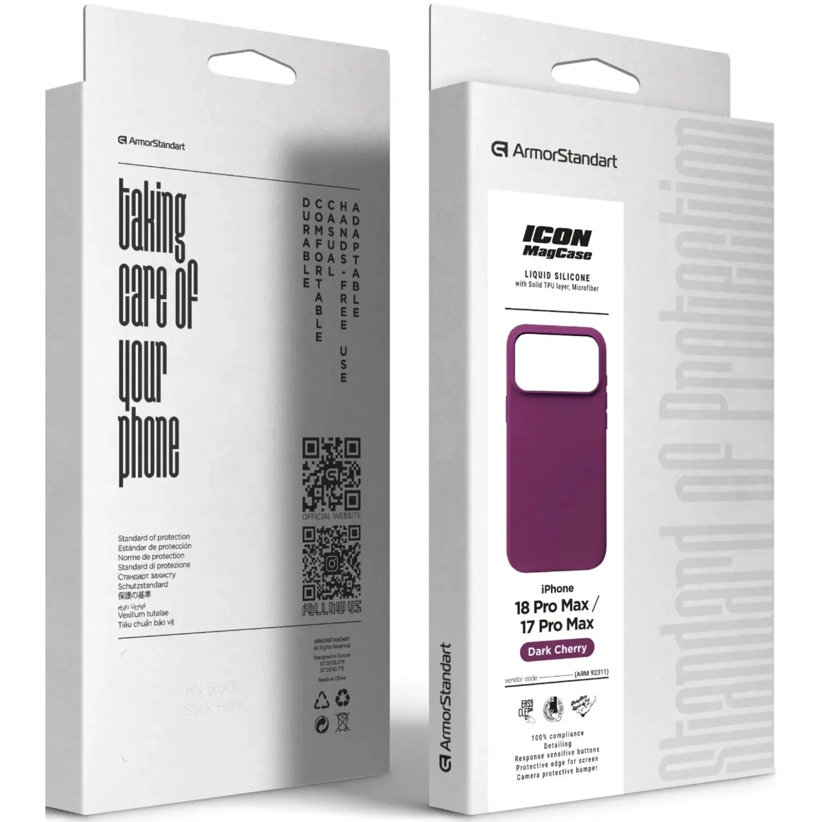 Чохол до мобільного телефона Armorstandart ICON2 MagCase Apple iPhone 18 Pro Max / 17 Pro Max Dark Cherry (ARM92311) (UA) Тип чохла для телефону: