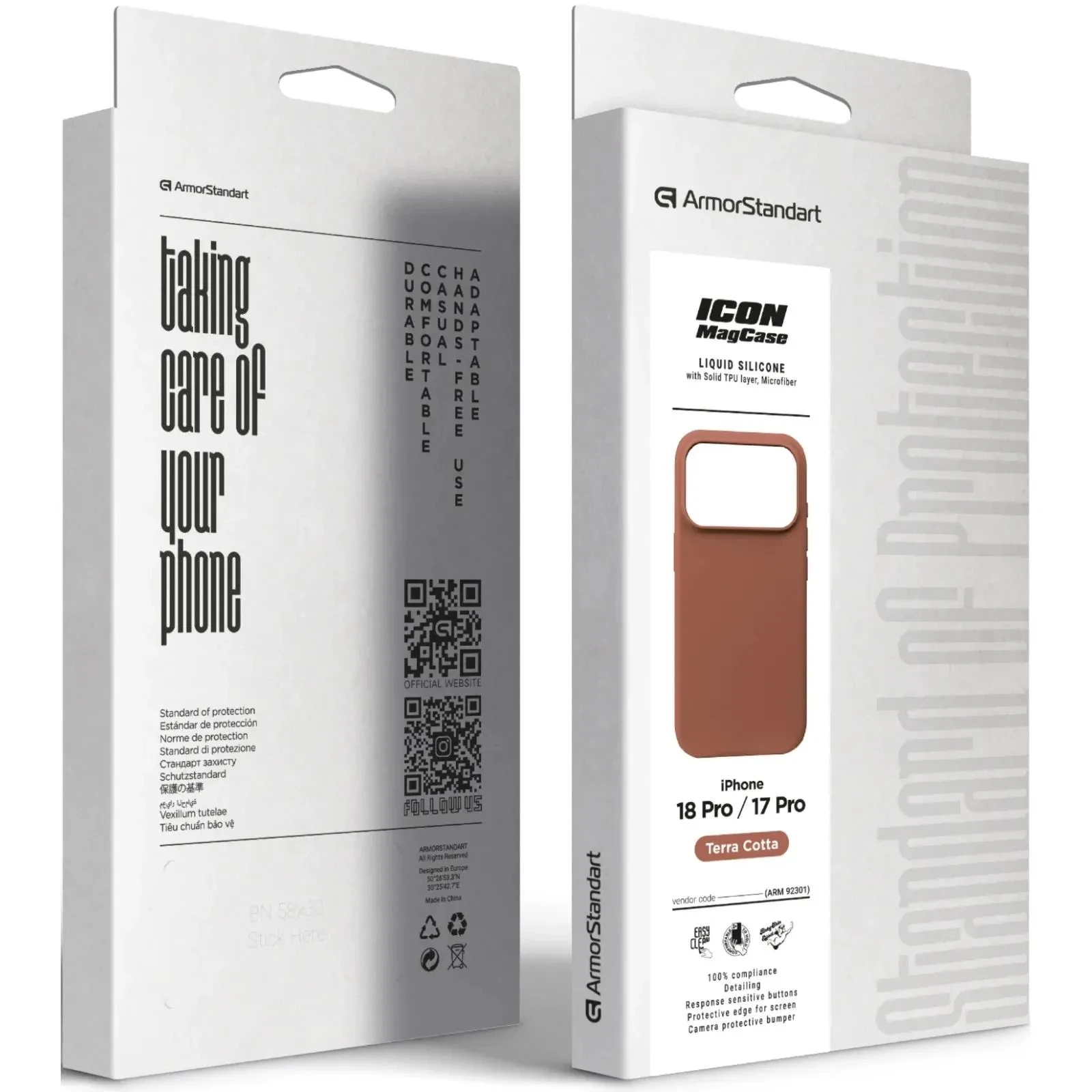 Чохол до мобільного телефона Armorstandart ICON2 MagCase Apple iPhone 18 Pro / 17 Pro Terra Cotta (ARM92301) (UA) Тип чохла для телефону: