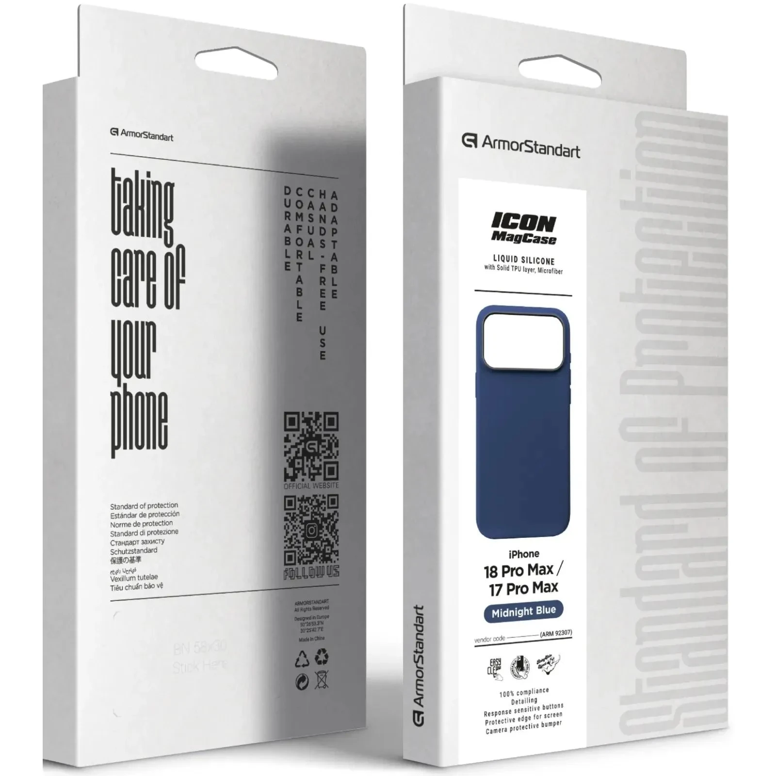 Чохол до мобільного телефона Armorstandart ICON2 MagCase Apple iPhone 18 Pro Max / 17 Pro Max Midnight Blue (ARM92307) (UA) Тип чохла для телефону: