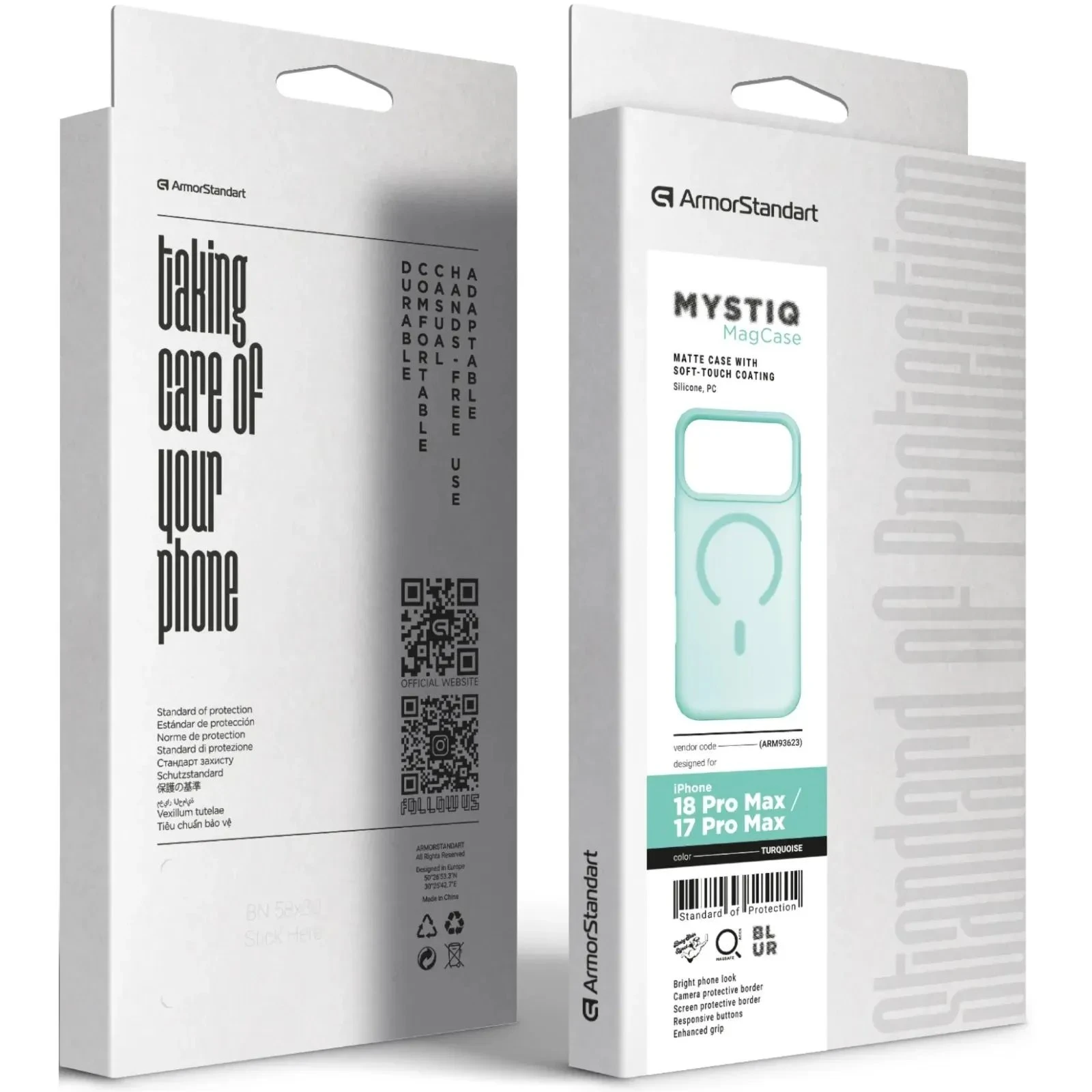 Чехол для мобильного телефона Armorstandart Mystiq MagCase Apple iPhone 18 Pro Max / 17 Pro Max Турquoise (ARM93623) (UA)