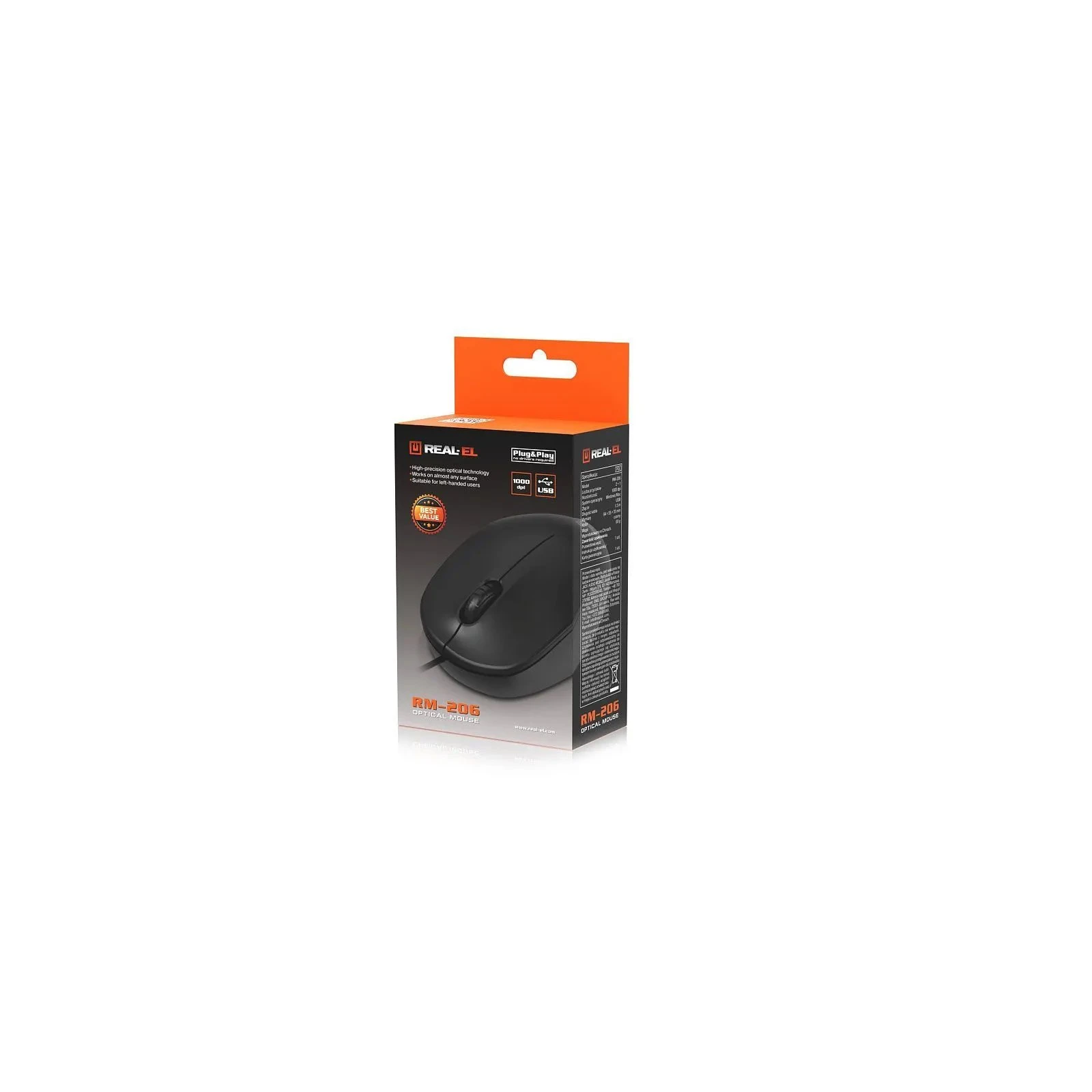 REAL-EL RM-206 USB Black (EL123200061) (UA)