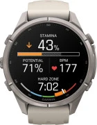 Смарт-часы Garmin Fenix 9 Pro 43mm Titanium with Fog Gray/Dark Sandstone Silicone Band (010-04335-85/86)