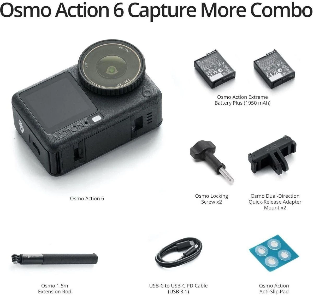 DJI Osmo Action 6 Capture More Combo (CP.OS.00000627.01)