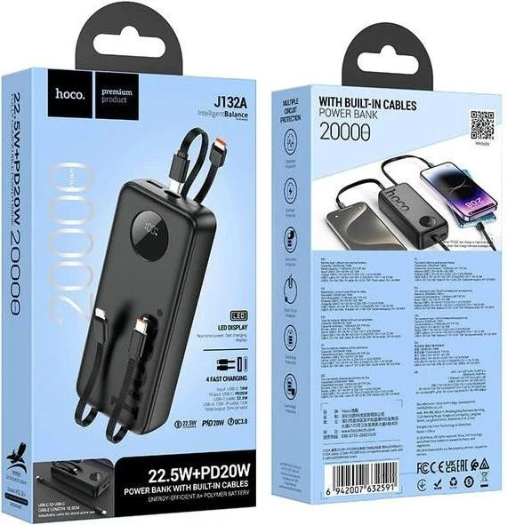 Hoco J132A Sabio 20000mAh 20W Black