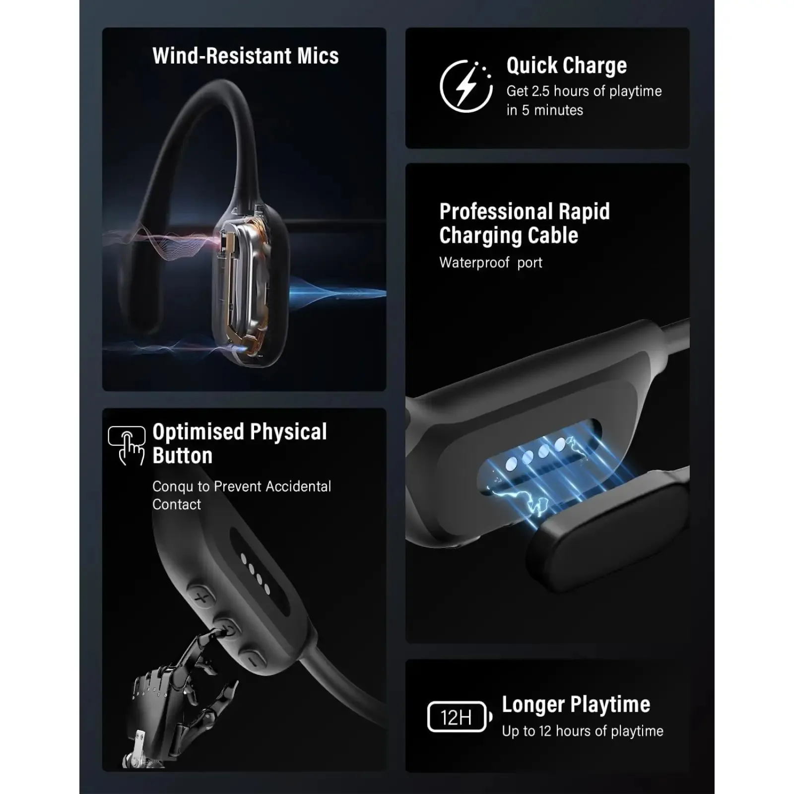 ZOVIMAX X7 MAX Open Ear Black