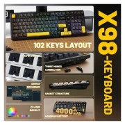 Attack Shark X98 RGB Wireless/Bluetooth/USB UA Star Black (X98SB_AS) (UA)
