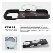 Чехол для мобильного телефона Armorstandart BlackIcon Aramid Twill MagCase Apple iPhone 18 Pro Black (ARM92840) (UA)