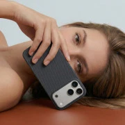 Чехол для мобильного телефона Armorstandart BlackIcon Aramid Twill MagCase Apple iPhone 18 Pro Black (ARM92840) (UA)