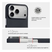 Чехол для мобильного телефона Armorstandart BlackIcon Aramid Twill MagCase Apple iPhone 18 Pro Max Black (ARM92839) (UA)