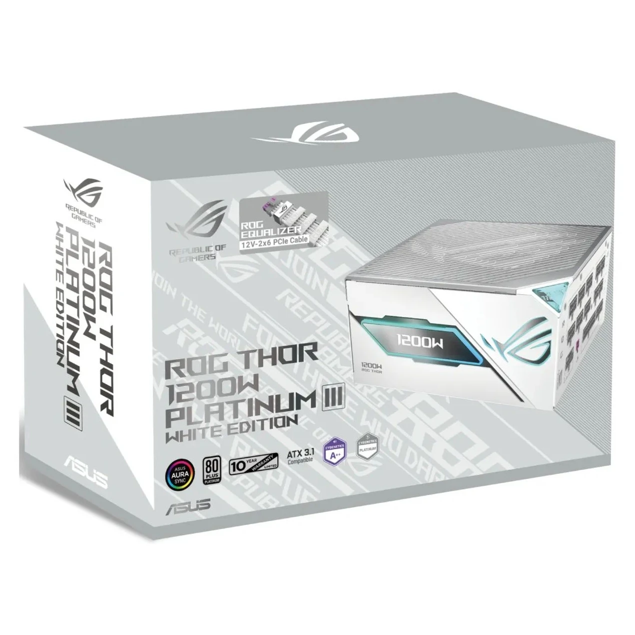 ASUS 1200W ROG-THOR-1200P3-WHITE-GAMING-EQUALIZER (90YE00V9-B0NA00) (UA)