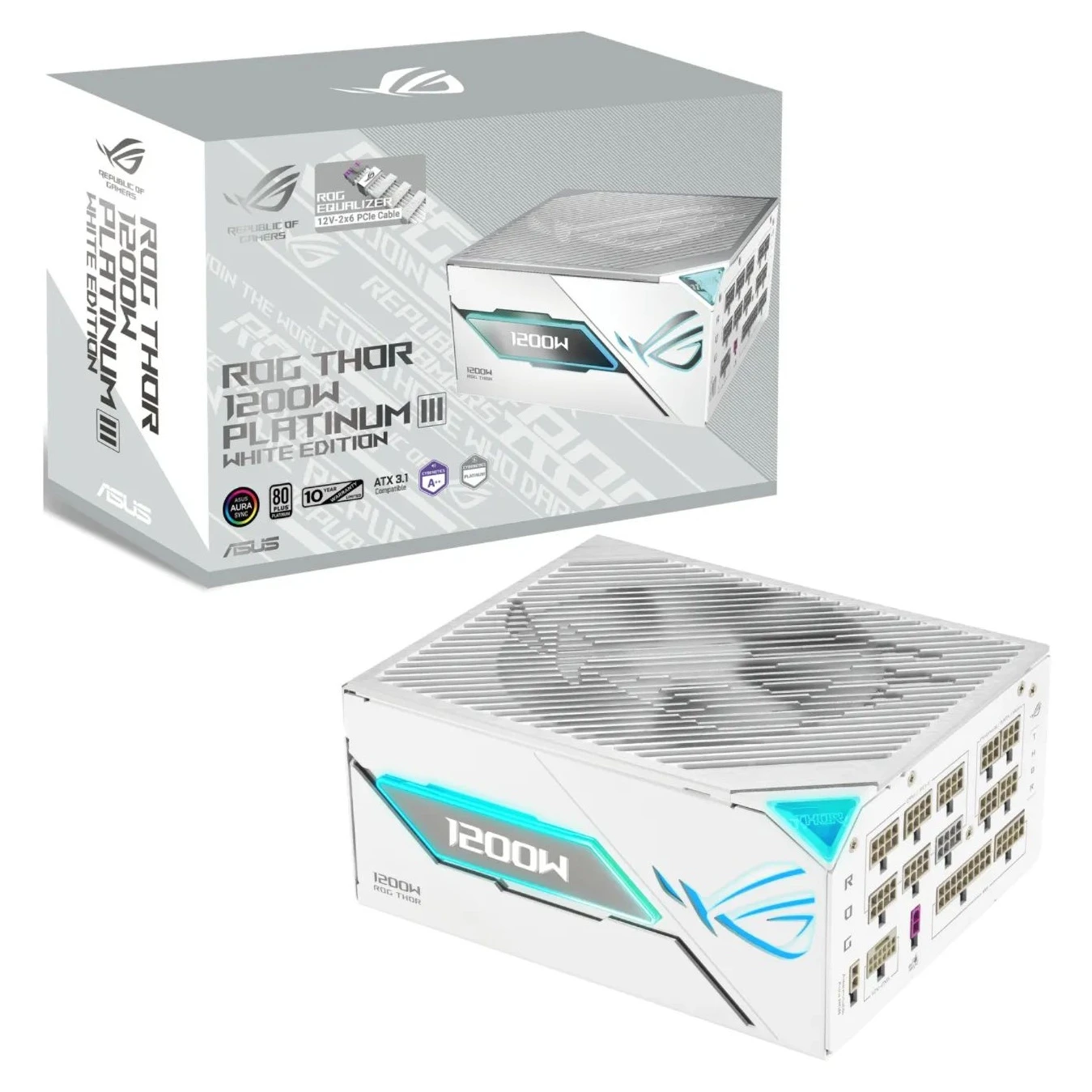 ASUS 1200W ROG-THOR-1200P3-WHITE-GAMING-EQUALIZER (90YE00V9-B0NA00) (UA)