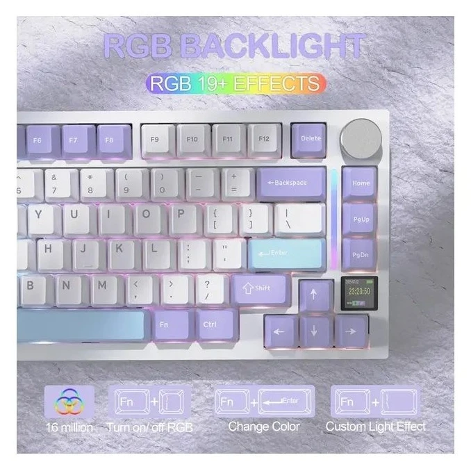 Attack Shark X820 Ultra RGB WirelessBluetooth/USB UA Lavender (X820ULTRAGA_AS) (UA)