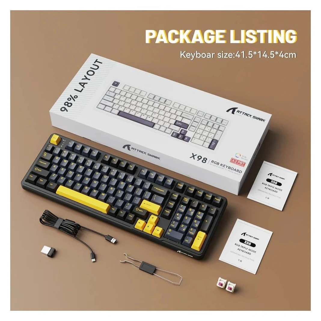 Attack Shark X98 RGB Wireless/Bluetooth/USB UA Star Black (X98SB_AS) (UA)