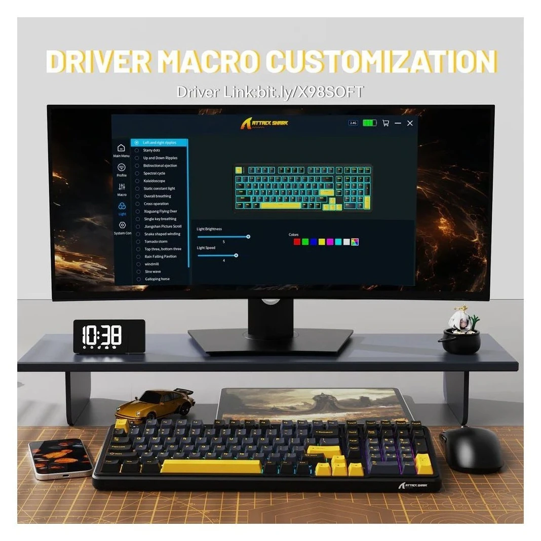 Attack Shark X98 RGB Wireless/Bluetooth/USB UA Star Black (X98SB_AS) (UA)