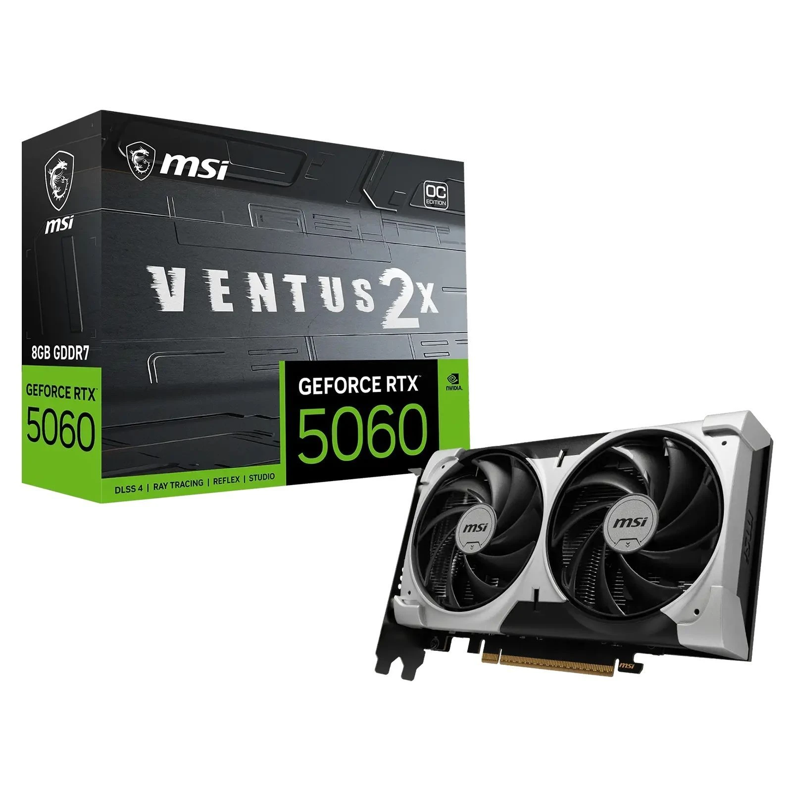 MSI GeForce RTX5060 8Gb VENTUS 2X OC V1 (RTX 5060 8G VENTUS 2X OC V1) (UA)