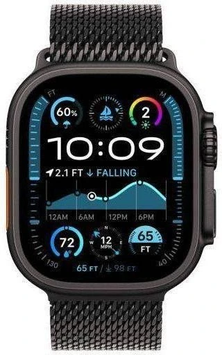 Ремінець Apple Milanese Loop Black Titanium для Watch 44/45/46/49mm Small (MXKF3)