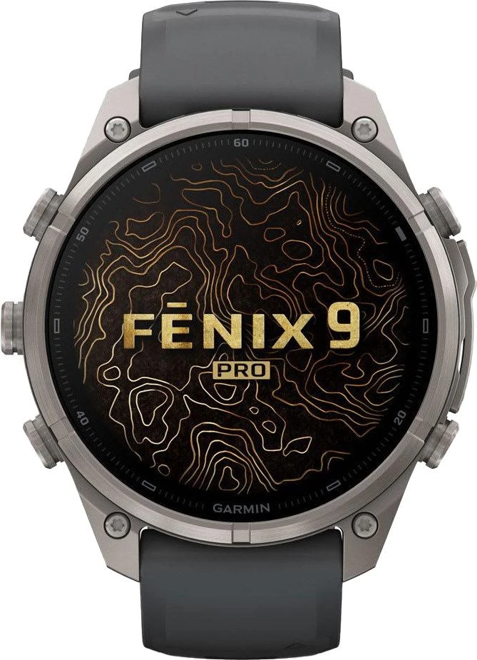 Смарт-годинники Garmin Fenix 9 Pro 47mm Titanium with Graphite/Black Silicone Band (010-04336-25/26)