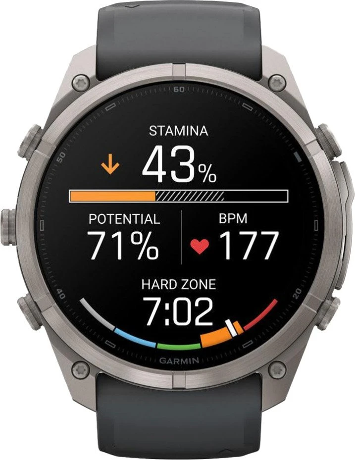 Смарт-годинники Garmin Fenix 9 Pro 51мм Титан з графітовим/чорним силіконовим ремінцем (010-04337-25/26)