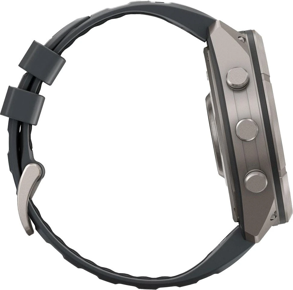 Смарт-годинники Garmin Fenix 9 Pro 51мм Титан з графітовим/чорним силіконовим ремінцем (010-04337-25/26)