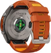 Смарт-часы Garmin Fenix 9 Pro inReach 51mm Titanium with Autumn Orange/Spark Orange Silicone Band (010-04337-00/01)