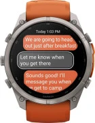 Смарт-часы Garmin Fenix 9 Pro inReach 51mm Titanium with Autumn Orange/Spark Orange Silicone Band (010-04337-00/01)
