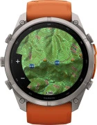 Смарт-часы Garmin Fenix 9 Pro inReach 51mm Titanium with Autumn Orange/Spark Orange Silicone Band (010-04337-00/01)