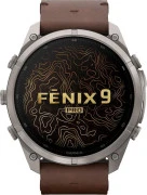 Смарт-часы Garmin Fenix 9 Pro inReach 51mm Titanium with Walnut Leather Band (010-04337-40/41)