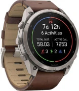 Смарт-часы Garmin Fenix 9 Pro inReach 51mm Titanium with Walnut Leather Band (010-04337-40/41)