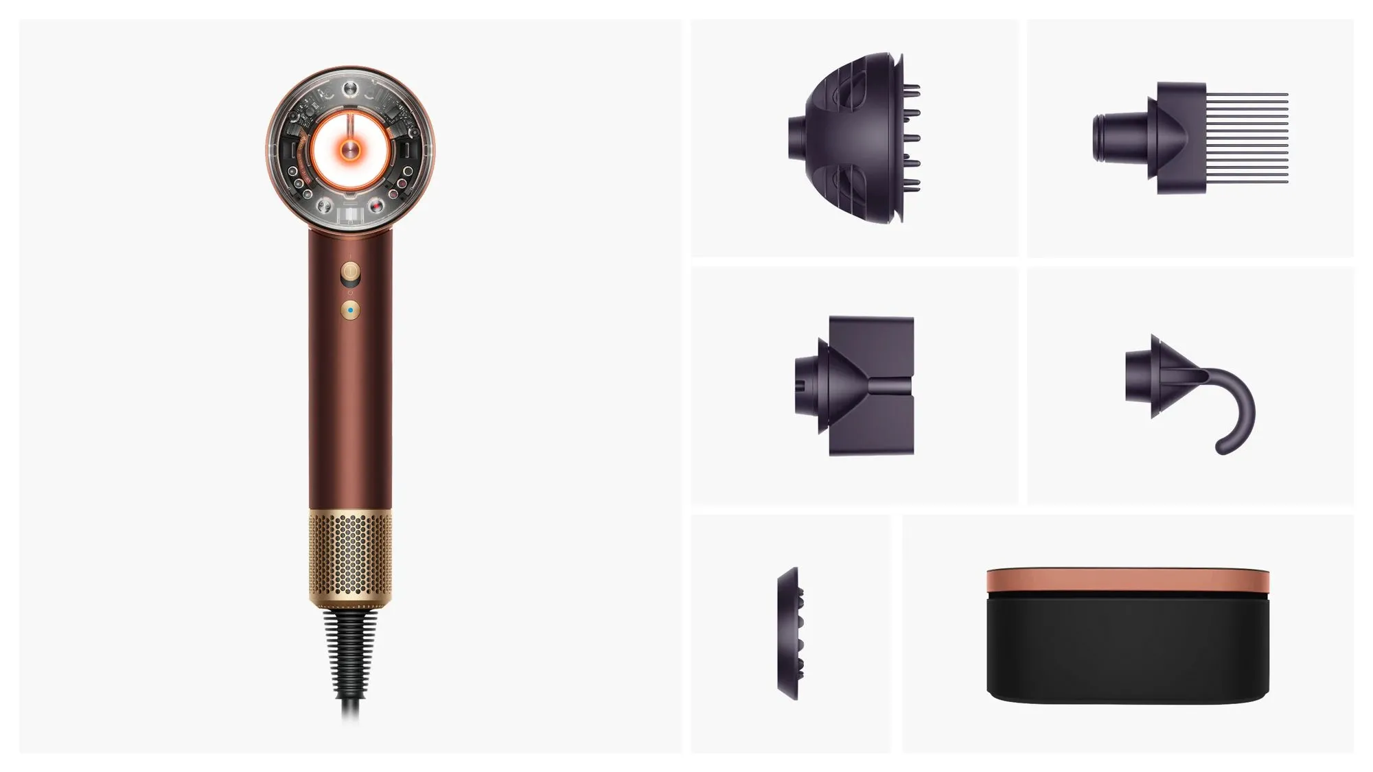 Dyson Supersonic HD16 Nural Straight+Wavy - Plum/Copper (318135-01)