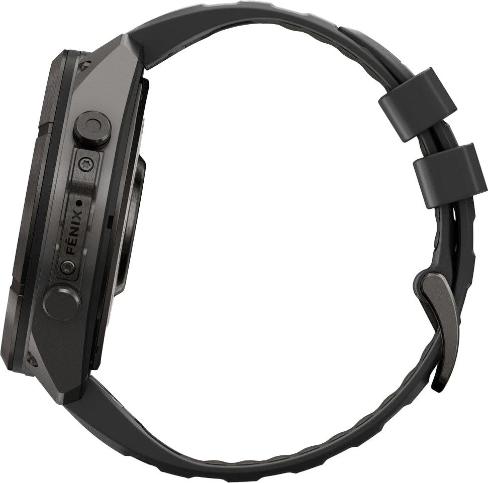 Смарт-годинники Garmin Fenix 9 Pro 51mm Carbon Gray DLC Titanium з чорним/гальковим силіконовим ремінцем (010-04337-15/16)