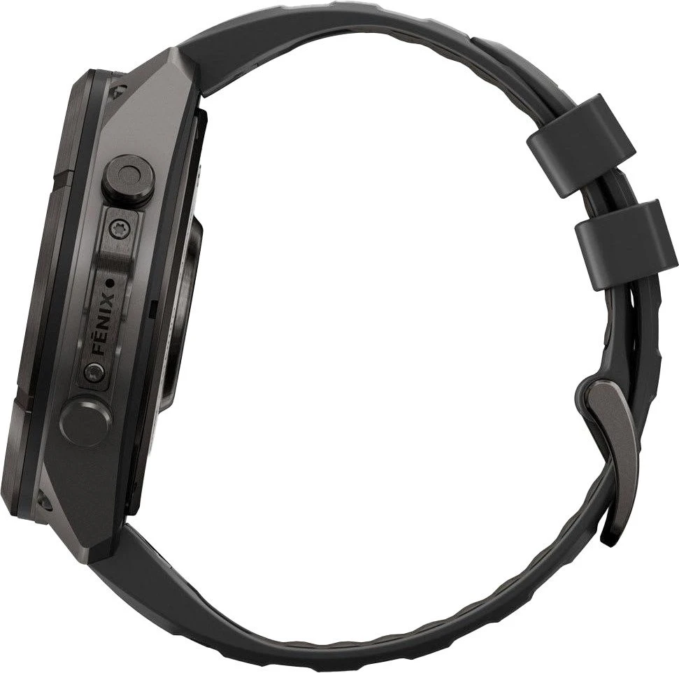 Смарт-часы Garmin Fenix 9 Pro inReach 51mm Carbon Gray DLC Titanium w. Black/Pebble Gray Silicone B. (010-04337-10/11)