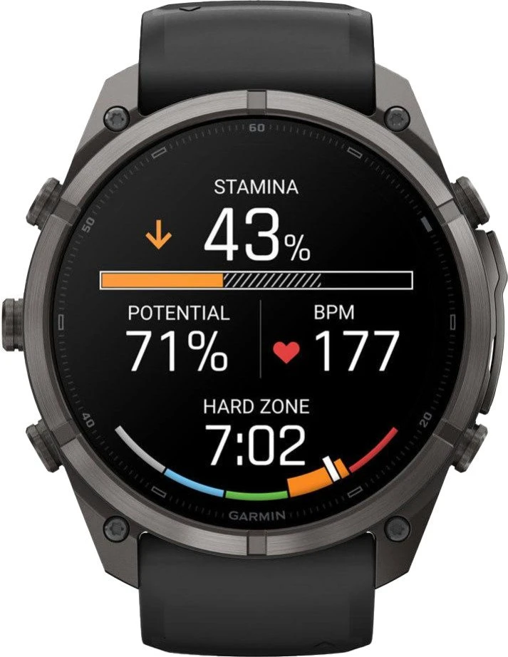 Смарт-годинники Garmin Fenix 9 Pro inReach 51 мм Carbon Gray DLC Titanium з чорним/гальковим сіліконовим ремінцем. (010-04337-10/11)