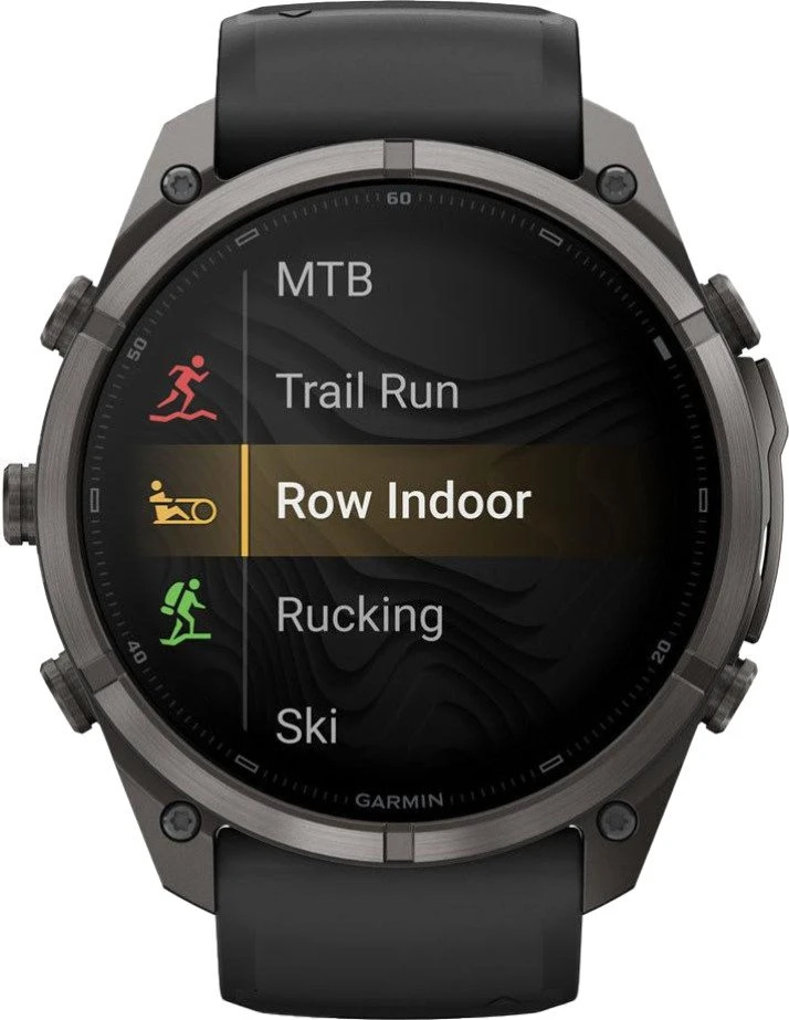 Смарт-годинники Garmin Fenix 9 Pro inReach 51 мм Carbon Gray DLC Titanium з чорним/гальковим сіліконовим ремінцем. (010-04337-10/11)