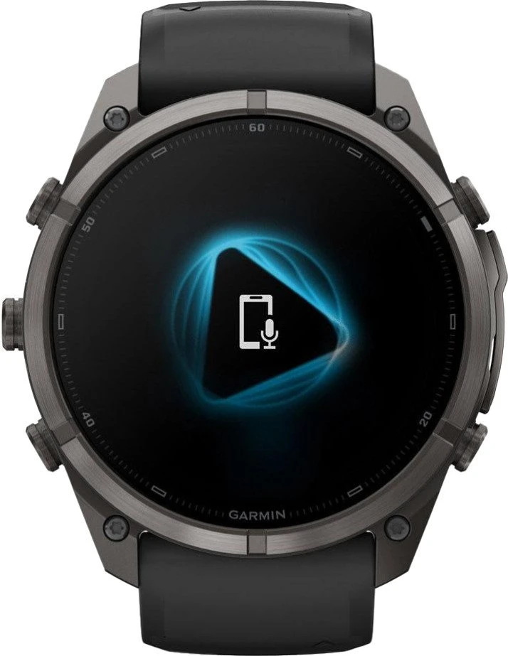 Смарт-годинники Garmin Fenix 9 Pro inReach 51 мм Carbon Gray DLC Titanium з чорним/гальковим сіліконовим ремінцем. (010-04337-10/11)