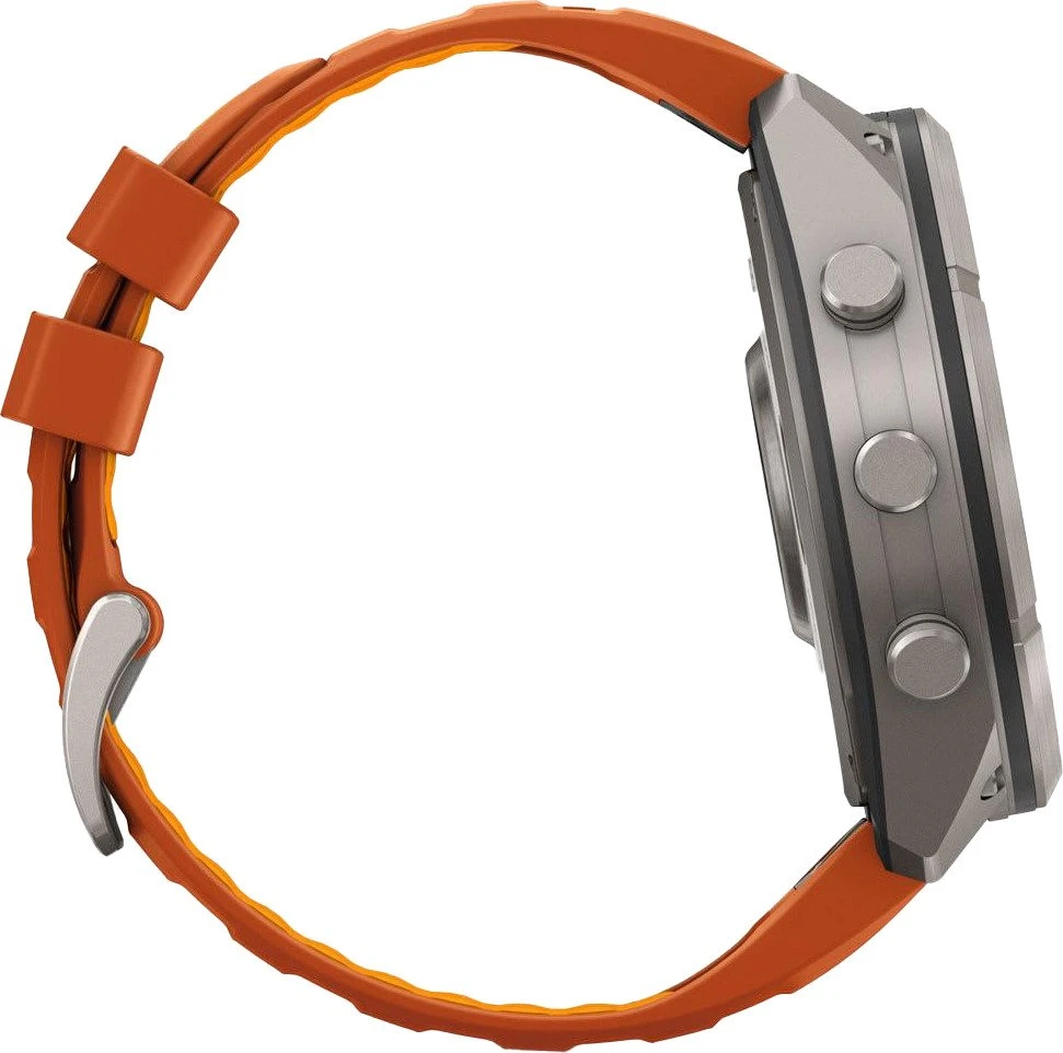Смарт-часы Garmin Fenix 9 Pro inReach 51mm Titanium with Autumn Orange/Spark Orange Silicone Band (010-04337-00/01)