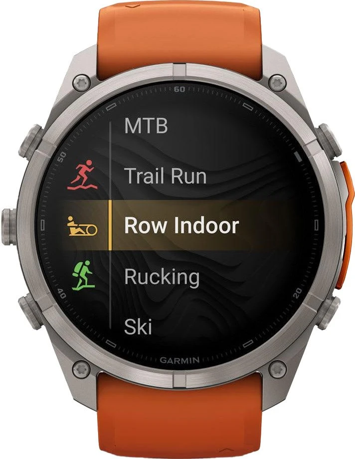 Смарт-часы Garmin Fenix 9 Pro inReach 51mm Titanium with Autumn Orange/Spark Orange Silicone Band (010-04337-00/01)