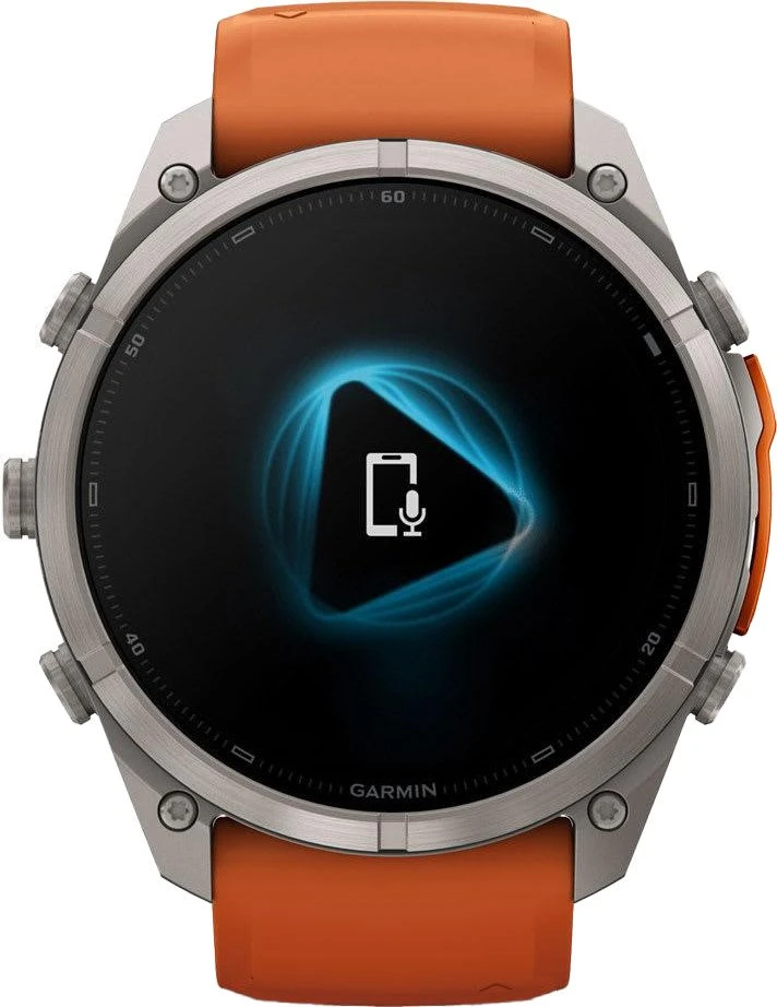 Смарт-часы Garmin Fenix 9 Pro inReach 51mm Titanium with Autumn Orange/Spark Orange Silicone Band (010-04337-00/01)