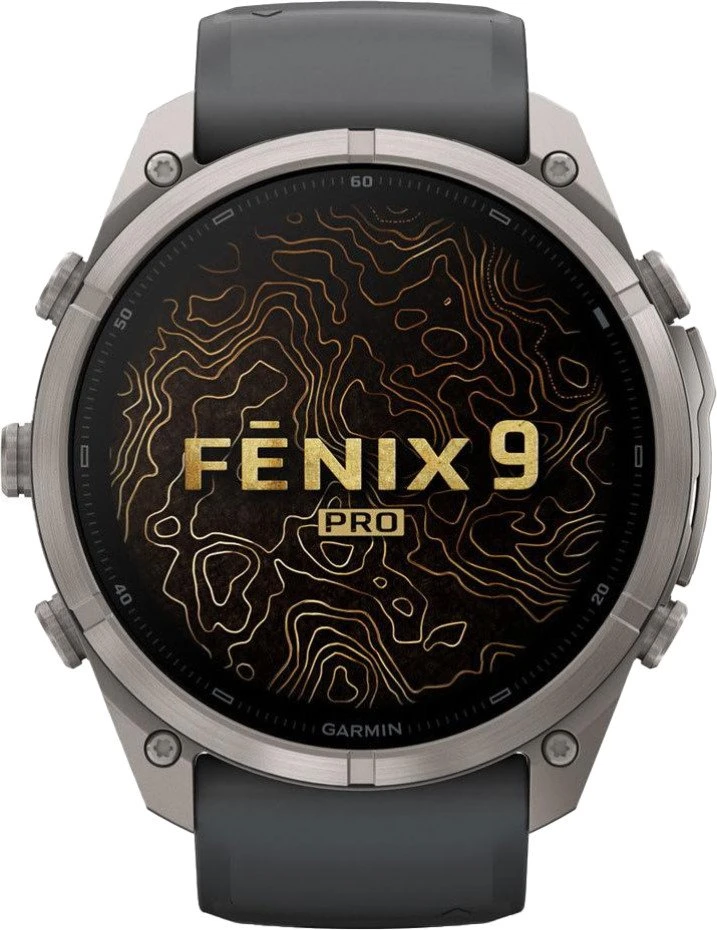 Смарт-часы Garmin Fenix 9 Pro inReach 51mm Titanium with Graphite/Black Silicone Band (010-04337-20/21)