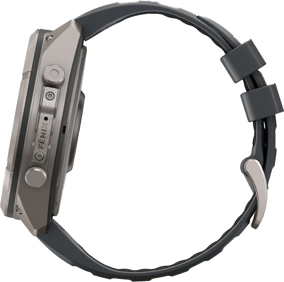Смарт-годинники Garmin Fenix 9 Pro inReach 51 мм Титан з графітовим/чорним силіконовим ремінцем (010-04337-20/21)