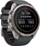 Смарт-часы Garmin Fenix 9 Pro inReach 51mm Titanium with Graphite/Black Silicone Band (010-04337-20/21)