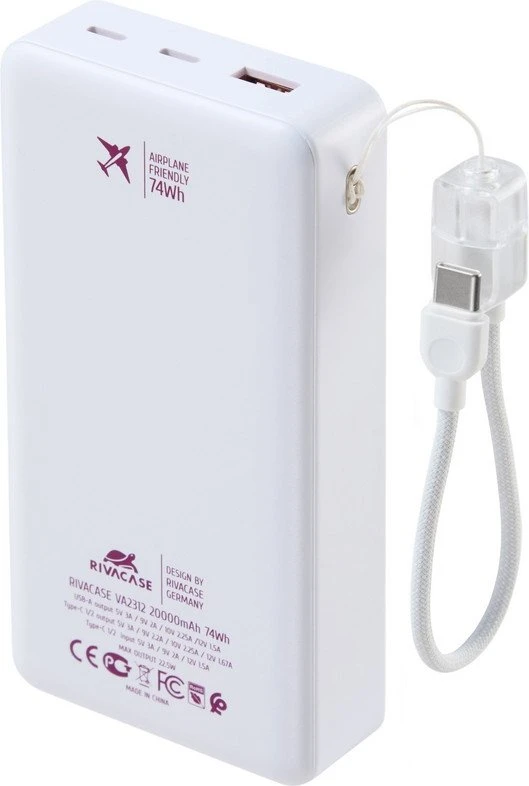 Rivacase RIVAPOWER VA2312 20000mAh White (UA)
