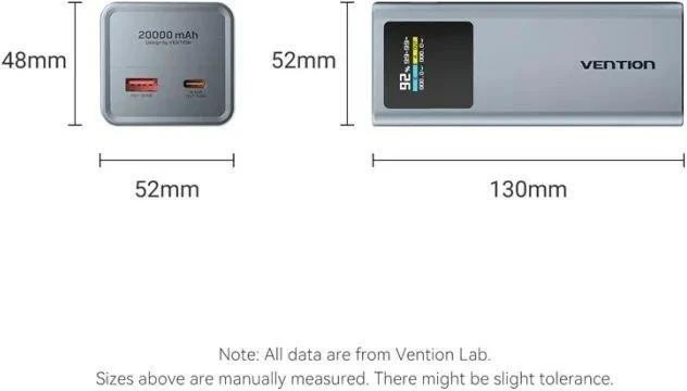 Vention 20000mAh 100W Gray (FKCH0/911403) (UA)