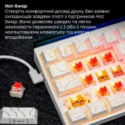 Ajazz NK68 Red Switch USB UA White (NK68-R-S-W) (UA)