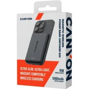 Canyon 5000mAh OnPower 500 PD20W Magnetic wireless MagSafe Black (CNS-CPB500B) (UA)