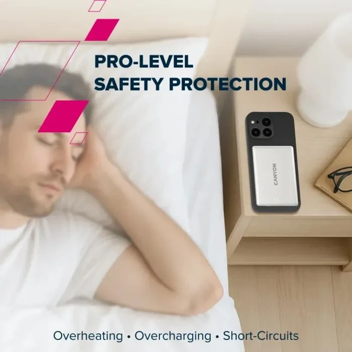 Canyon 5000mAh OnPower 500 PD20W Magnetic wireless MagSafe Grey (CNS-CPB500G) (UA)