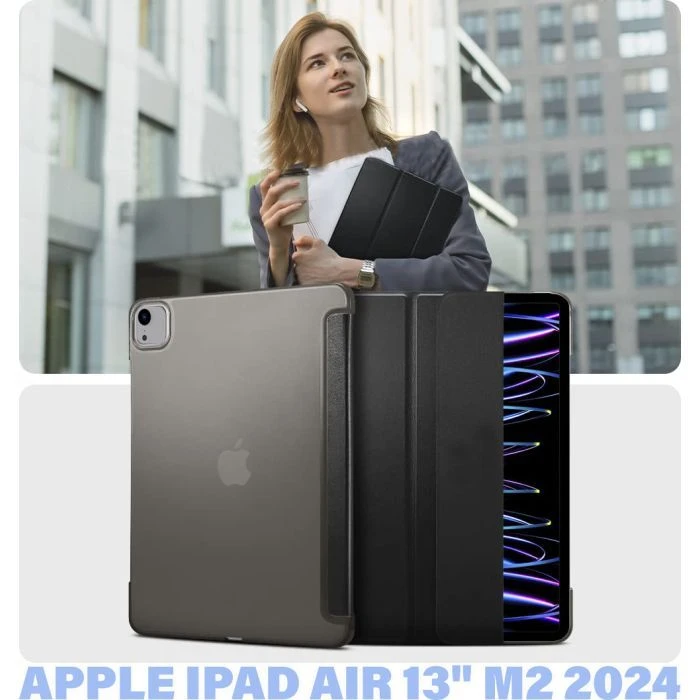 Чохол для планшета BeCover Tri Fold Hard Apple iPad Air 13 M2/M3 (2024/2025) Black (711471) (UA) Тип: обкладинка; Сумісність з