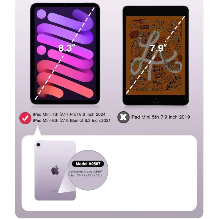 Чохол для планшета BeCover Tri Fold Hard Apple iPad Mini 7 2024 Rose Gold (712456) (UA) Тип: обкладинка; Сумісність з