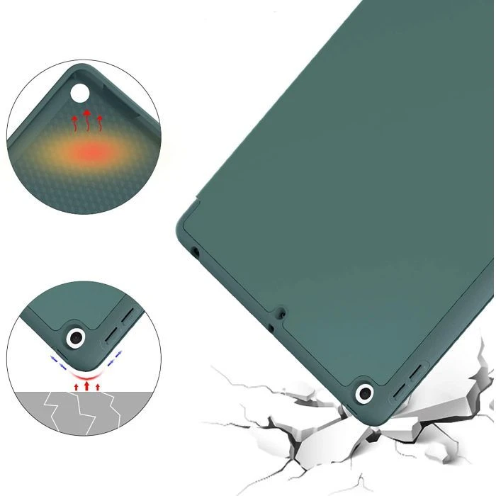 Чехол для планшета BeCover Tri Fold Soft TPU Silicone Apple iPad Air 4 10.9 2020/2021 Dark Green (706870) (706870) (UA) Тип: обложка; Совместимость с