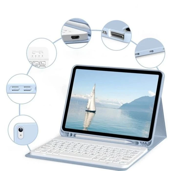 Чохол для планшета BeCover with keyboard Apple iPad Mini 6 2021 Light Blue (712989) (UA)